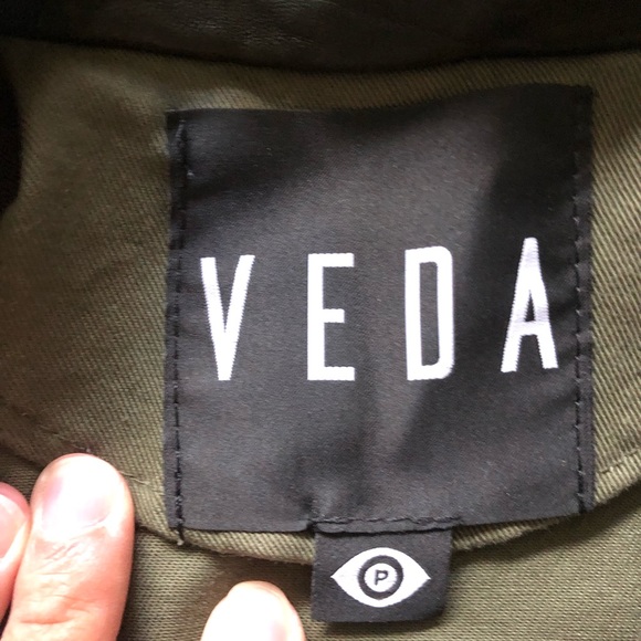 Veda Size S Jacket With Genuine Leather - Picture 8 of 10